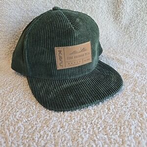 Kavu Green Corduroy Adjustable Back Hat Cap True Outdoor Wear